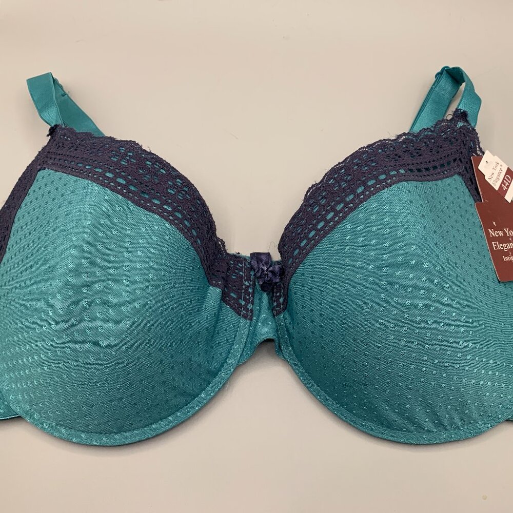 New York Elegance 44D Underwire Bra PEACOCK